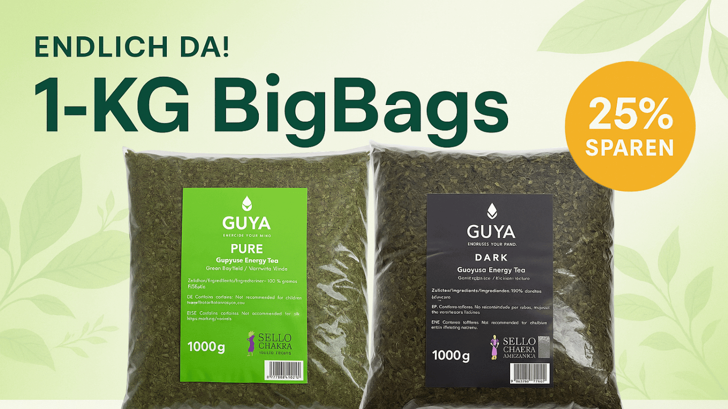 1-KG Guayusa PURE & DARK - Die lang erwarteten Vorratspackungen sind da!