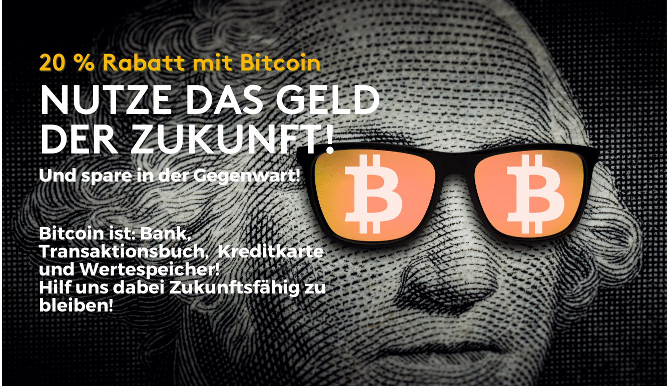 Mit Bitcoin bezahlen und 20% Rabatt erhalten - Onlineshop für nachhaltige Produkte