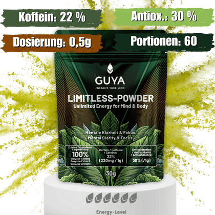Limitless-Powder – 100% Guayusa Extrakt-Konzentrat - GUYA - Guayusa GmbH