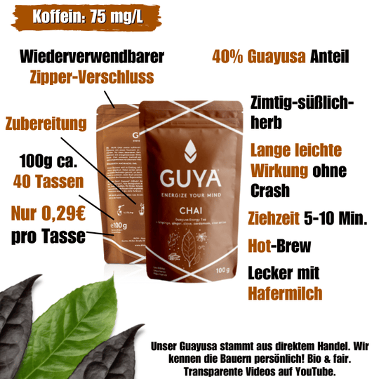 Guayusa Tee Chai VORVERKAUF - Bio Guayusa Tee kaufen - GUYA Guayusa Online Shop