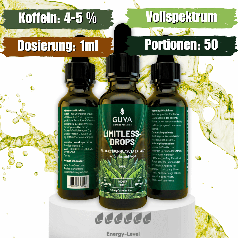 Limitless Drops – 100% Guayusa Extract concentrate in liquid form