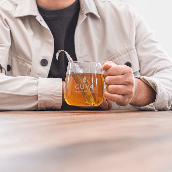 Großes Tee Glas kaufen 400 ml für kochendes Wasser + Eiswasser – GUYA