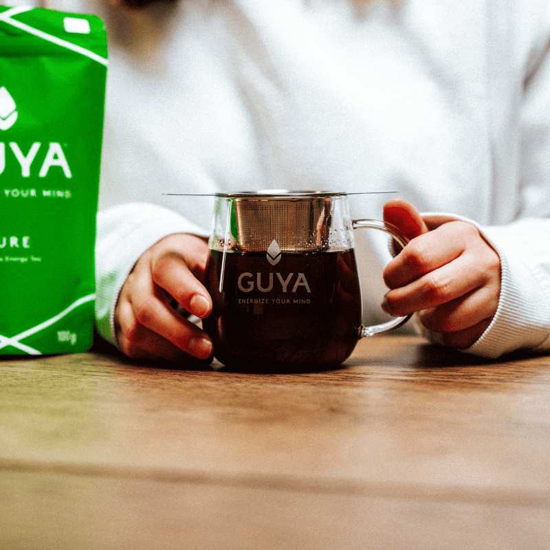 Praktisches Teesieb aus Edelstahl mit Deckel - Bio Guayusa Tee kaufen - GUYA Guayusa Online Shop