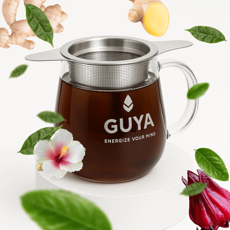 Praktisches Teesieb aus Edelstahl mit Deckel - Bio Guayusa Tee kaufen - GUYA Guayusa Online Shop