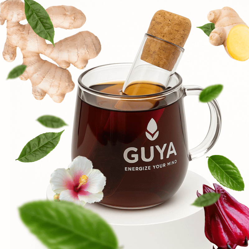 Edles Teesieb aus Glas mit Korkenverschluss - Bio Guayusa Tee kaufen - GUYA Guayusa Online Shop