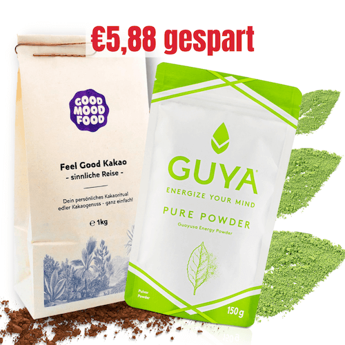 1kg Trink-Kakao von GoodMood & Guayusa PURE POWDER - GUYA - Guayusa GmbH
