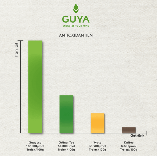 Vergleich Antioxidantien Kaffee Grüntee Guayusa