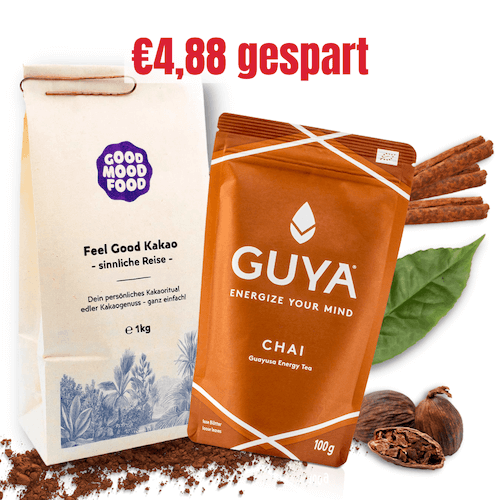 1kg Trink-Kakao von GoodMood & Guayusa CHAI Tee - GUYA - Guayusa GmbH