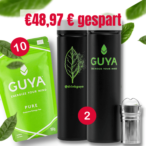 BlackFriday Deal L - 2x Bottle, 10x Tee (Sorte nach Wahl) - GUYA - Guayusa GmbH