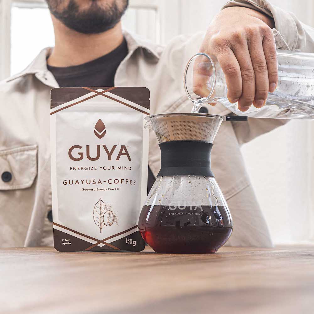 Zubereitung von Guayusa Tee mit Kaffee