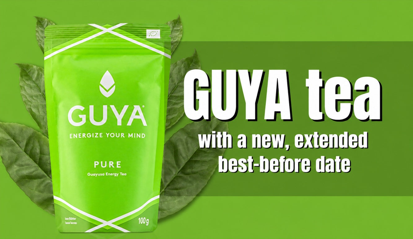 GUYA teas with updated best-before dates