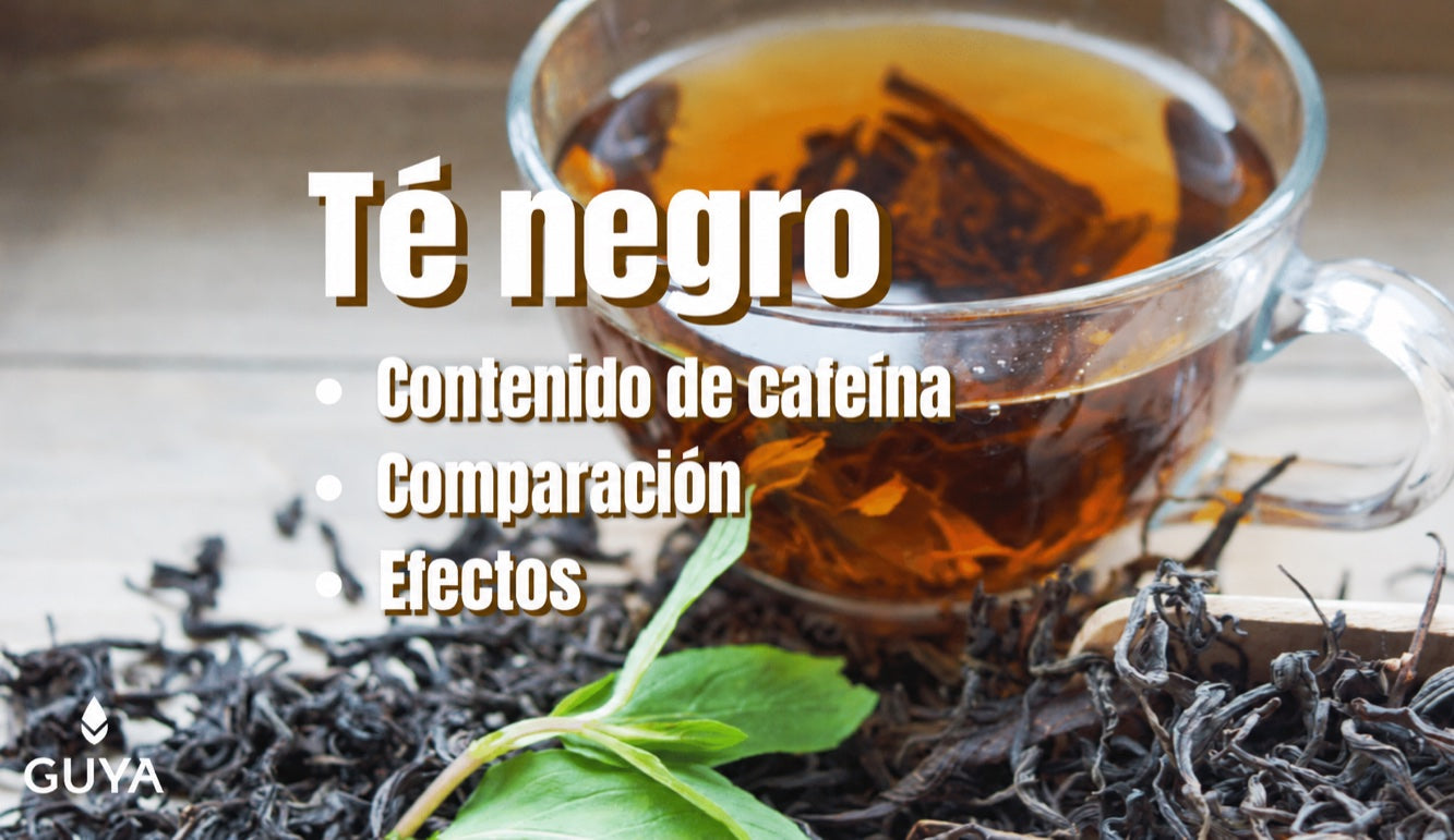 ¿Cuánta cafeína tiene el té negro? Comparación con otras bebidas