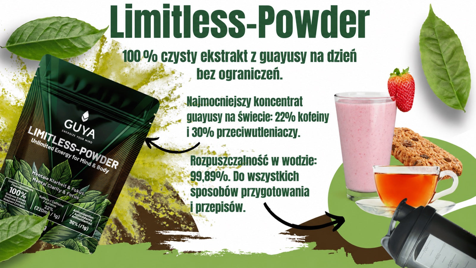 Limitless-Powder – 100% skoncentrowanego ekstraktu z guayusy